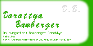 dorottya bamberger business card